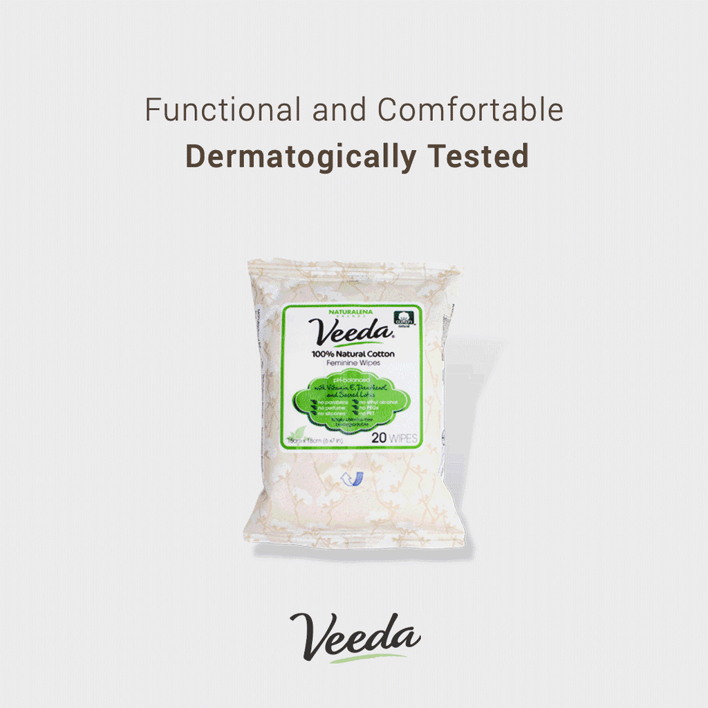 Veeda Natural Incontinence and Postpartum Panty Liners, Lite