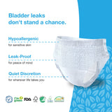 Veeda Natural Incontinence Underwear for Women, Maximum Absorbency, Small/Medium Size